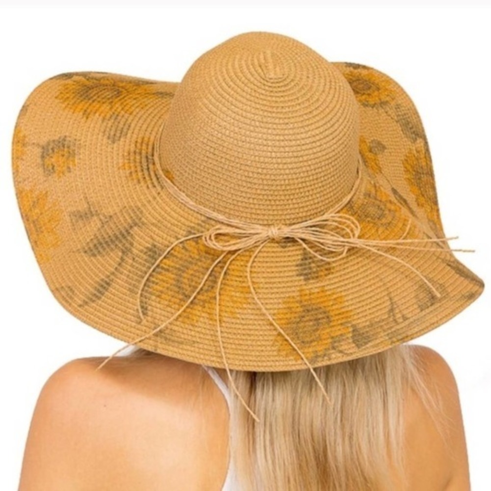 Sunflower Print Women’s  Summer Sun Hat